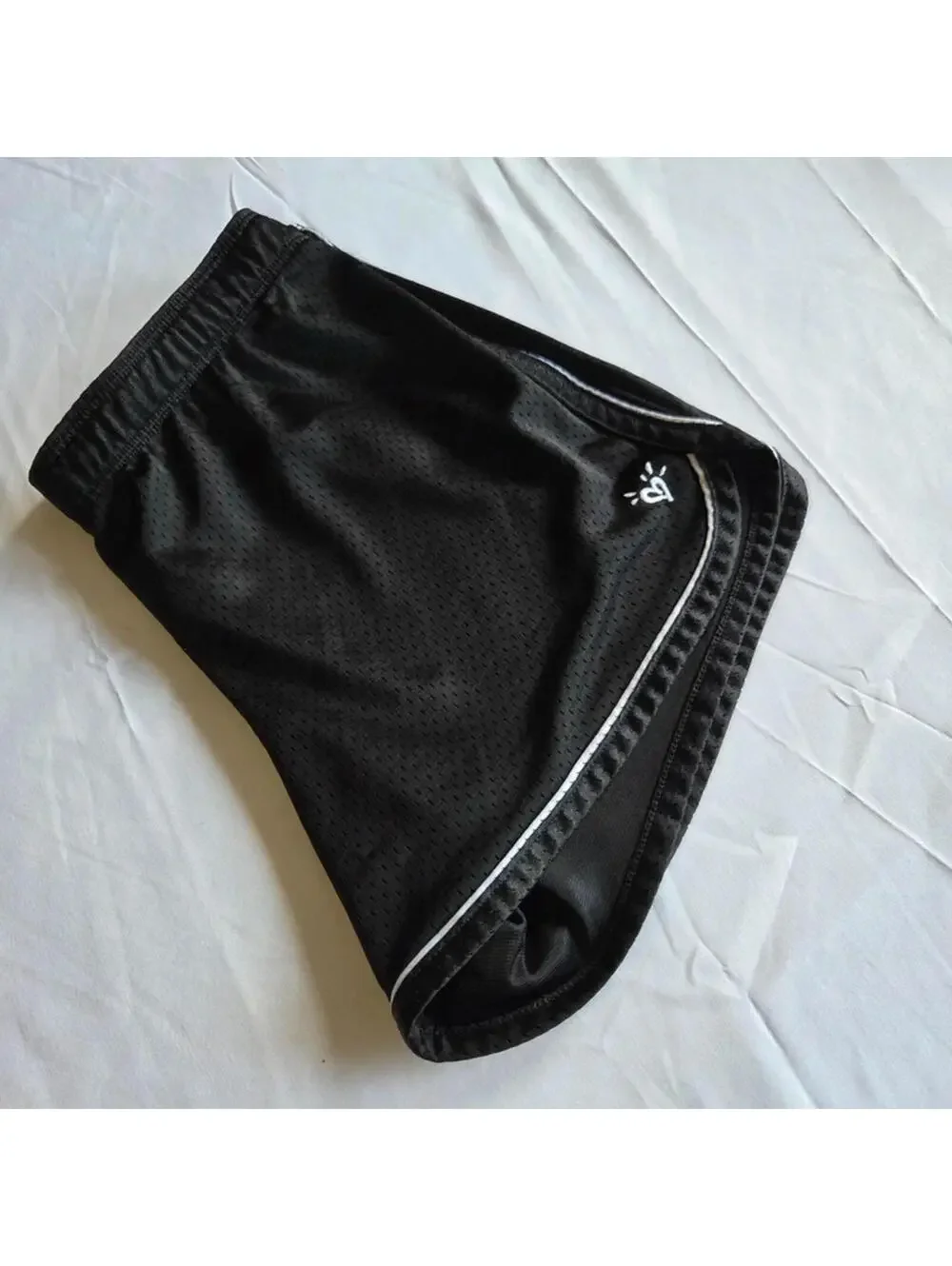 Justice Girls Size 18 Black Mesh Athletic Running Shorts Activewear #1215